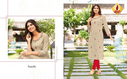 Kkashish Vol 30 Shruti Cotton Long Straight Kurti