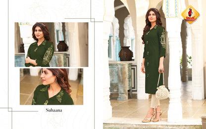 Kkashish Vol 30 Shruti Cotton Long Straight Kurti