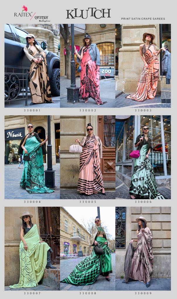 Klutch Rajtex Satin Sarees