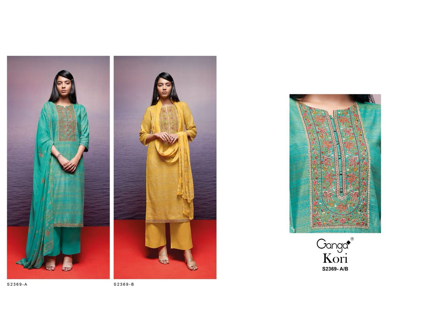 Kori 2369 Ganga Woven Plazzo Style Suits