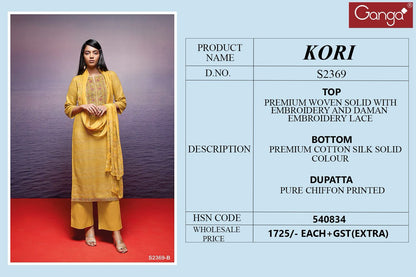 Kori 2369 Ganga Woven Plazzo Style Suits