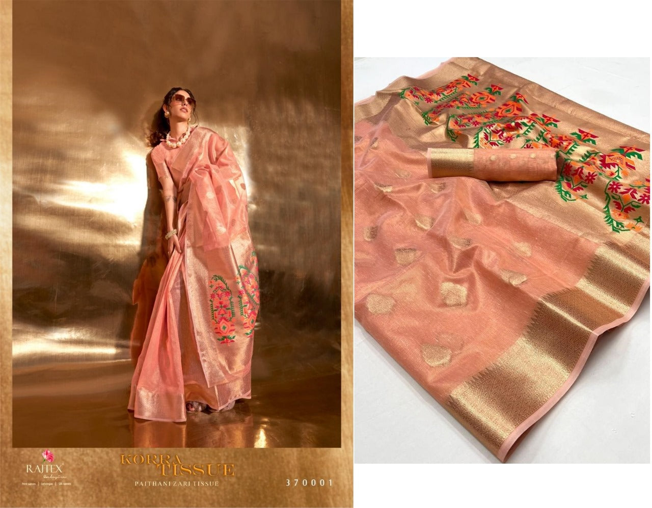 Korra Tissue Rajtex Sarees