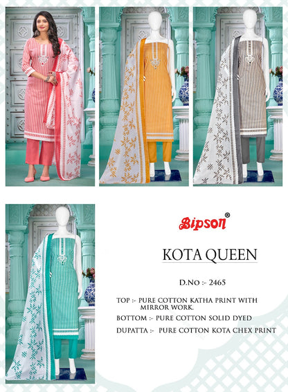 Kota Queen-2465 Bipson Prints Cotton Pant Style Suits