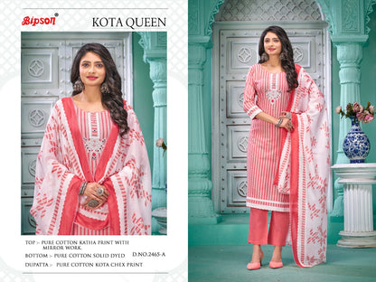 Kota Queen-2465 Bipson Prints Cotton Pant Style Suits