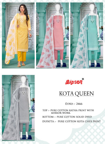 Kota Queen-2466 Bipson Prints Cotton Pant Style Suits