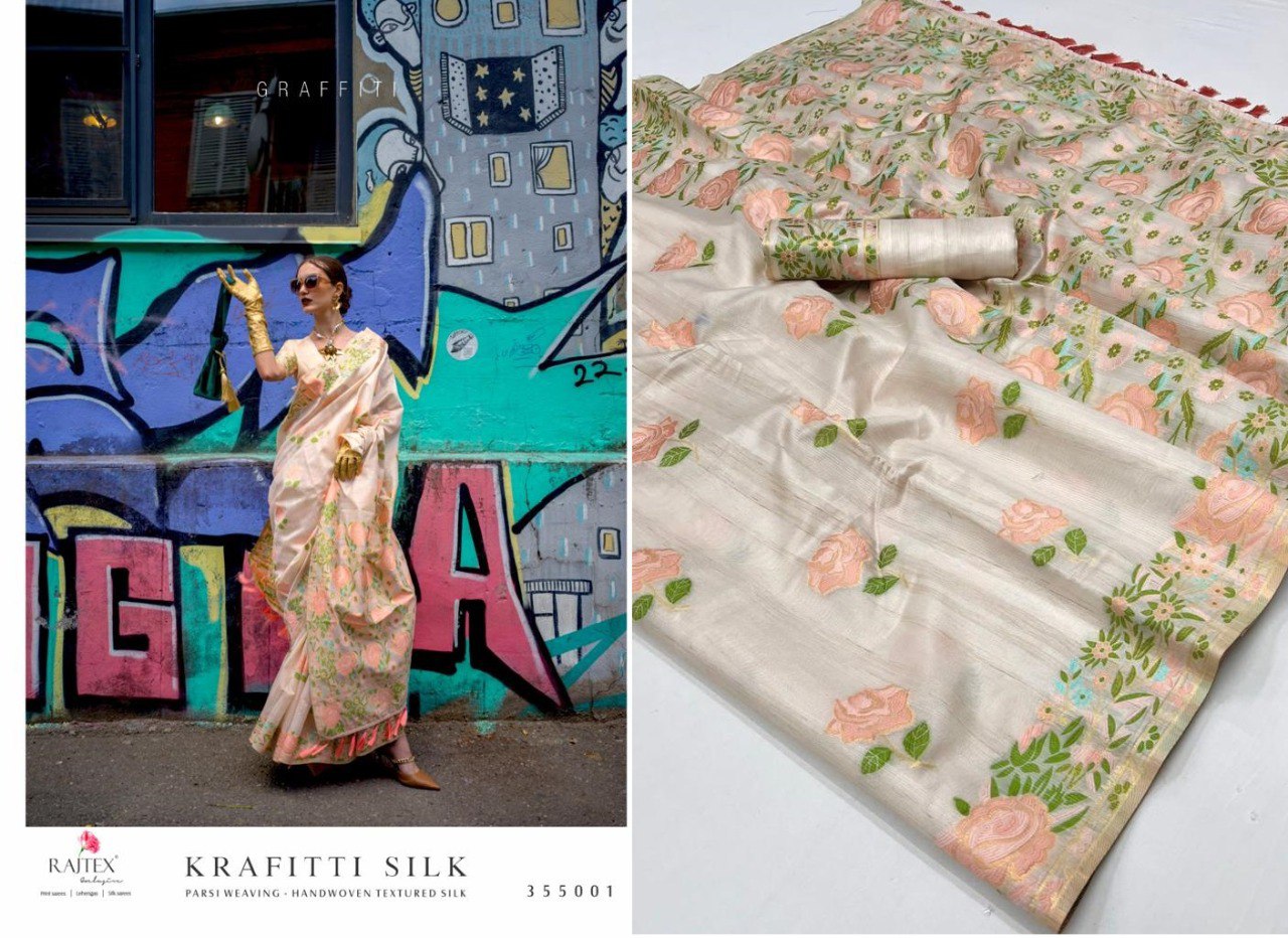 Krafitti Silk Rajtex Weaving Sarees