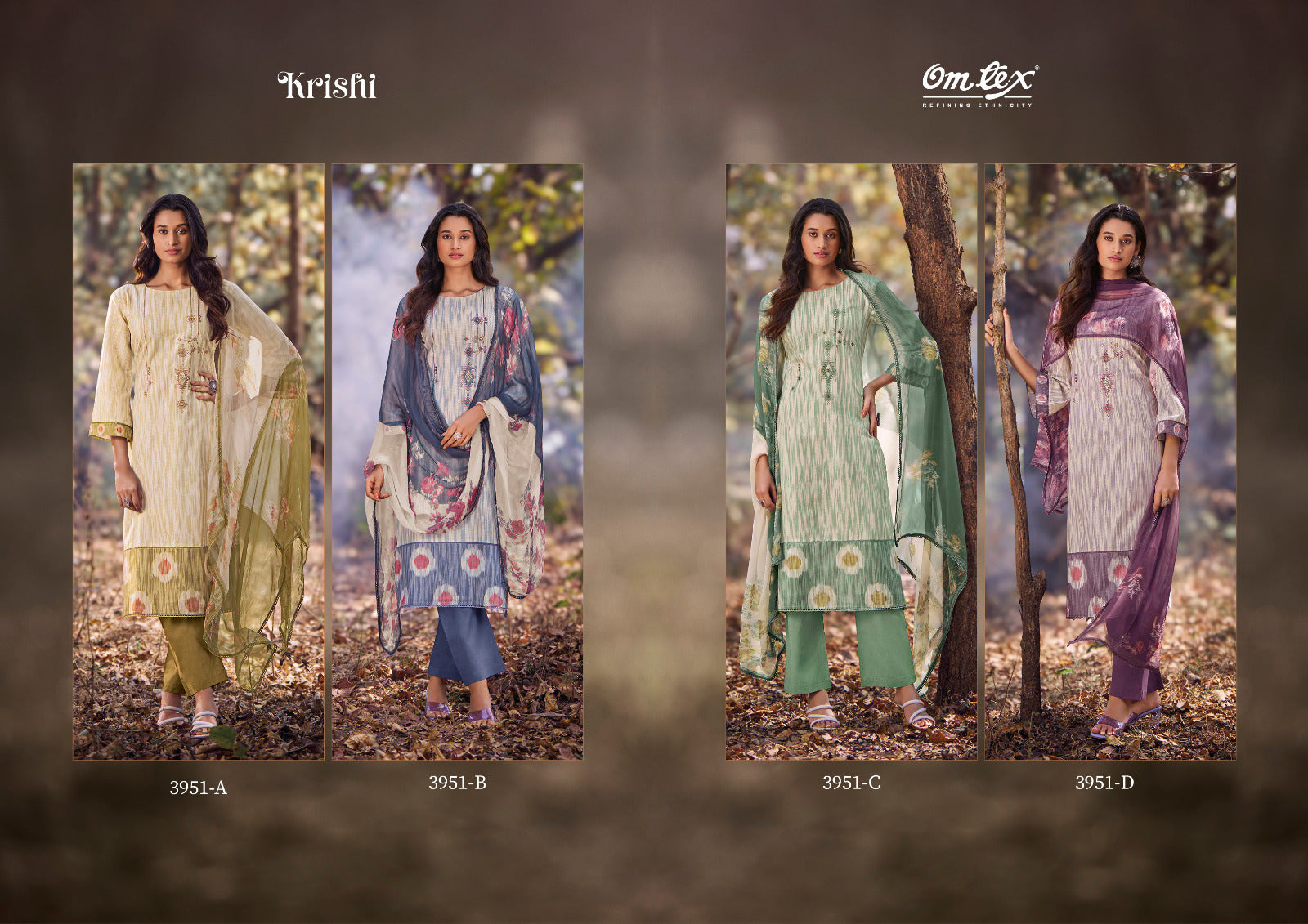 Krishi Omtex Linen Cotton Pant Style Suits