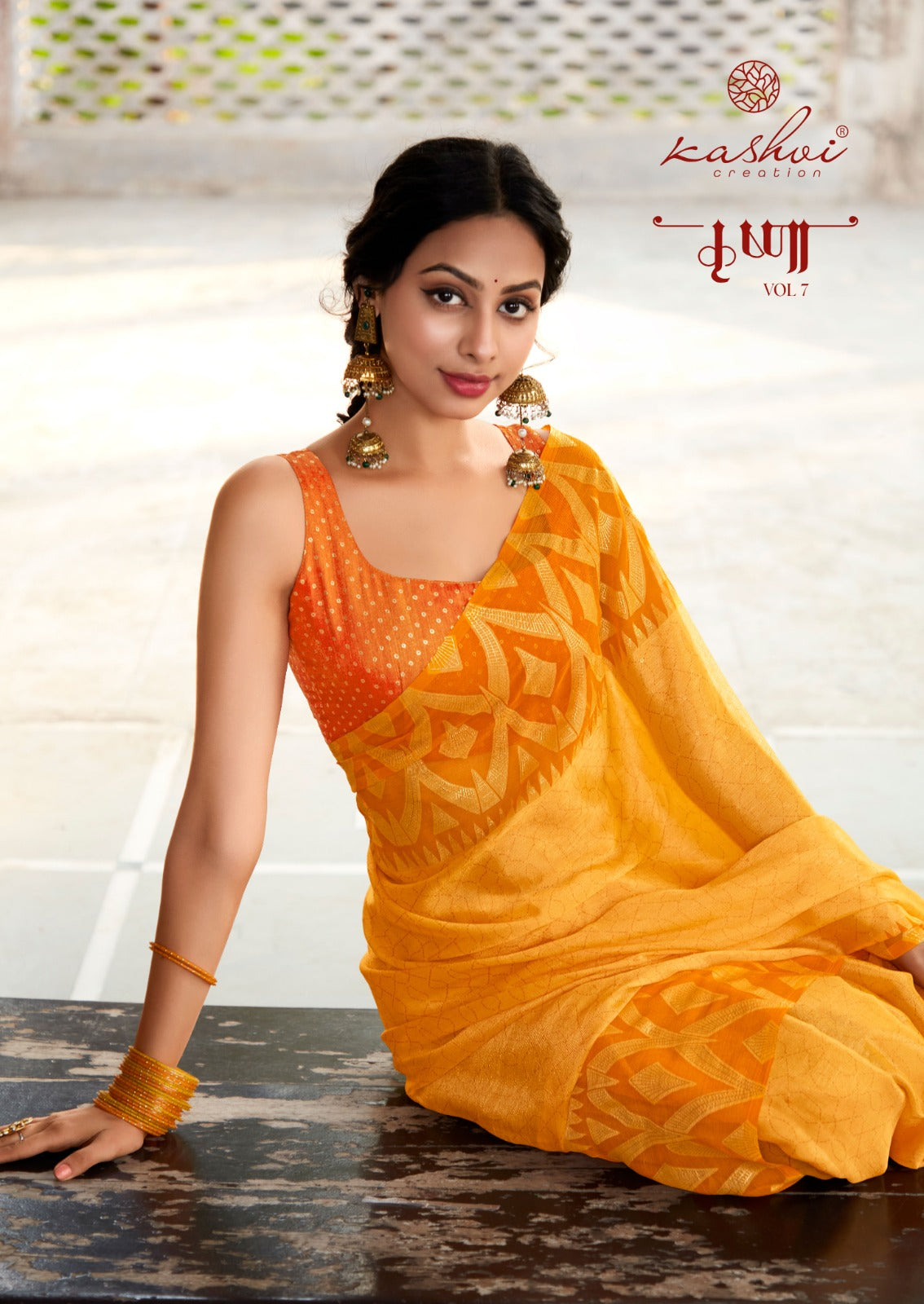 Krishna Vol 7 Kashvi Creation Chiffon Sarees