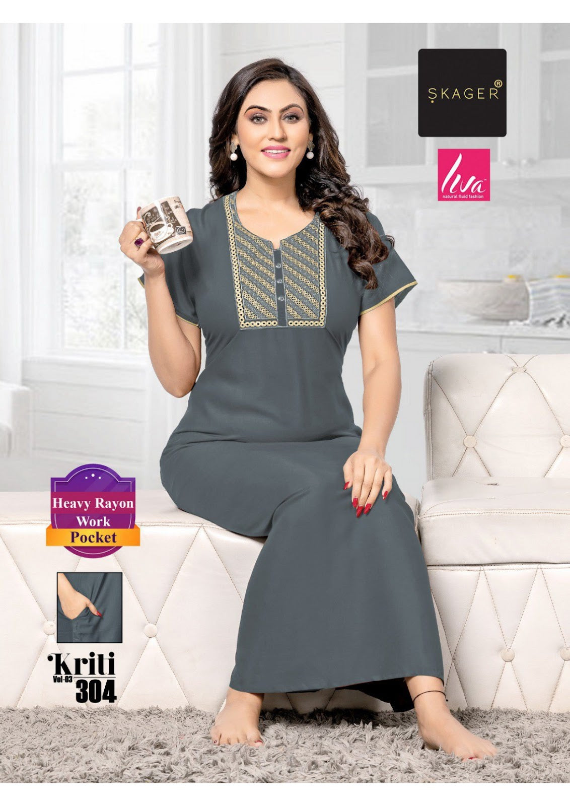 Kriti Vol 3 Skager Rayon Night Gowns