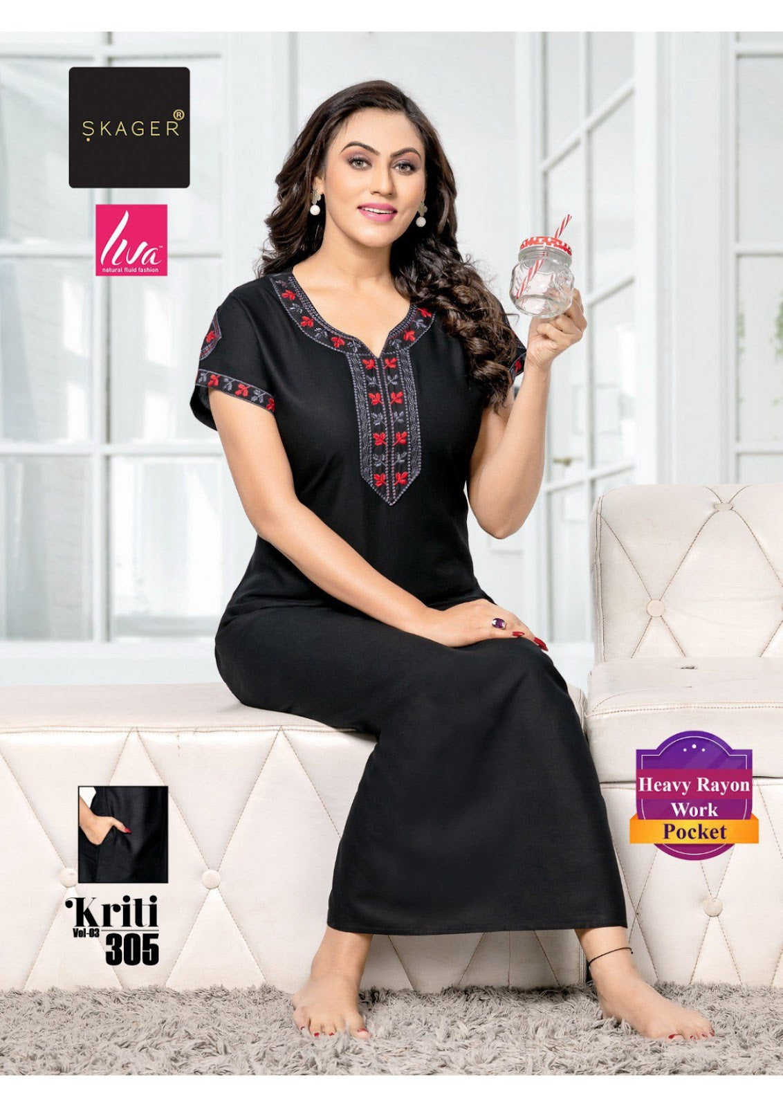 Kriti Vol 3 Skager Rayon Night Gowns