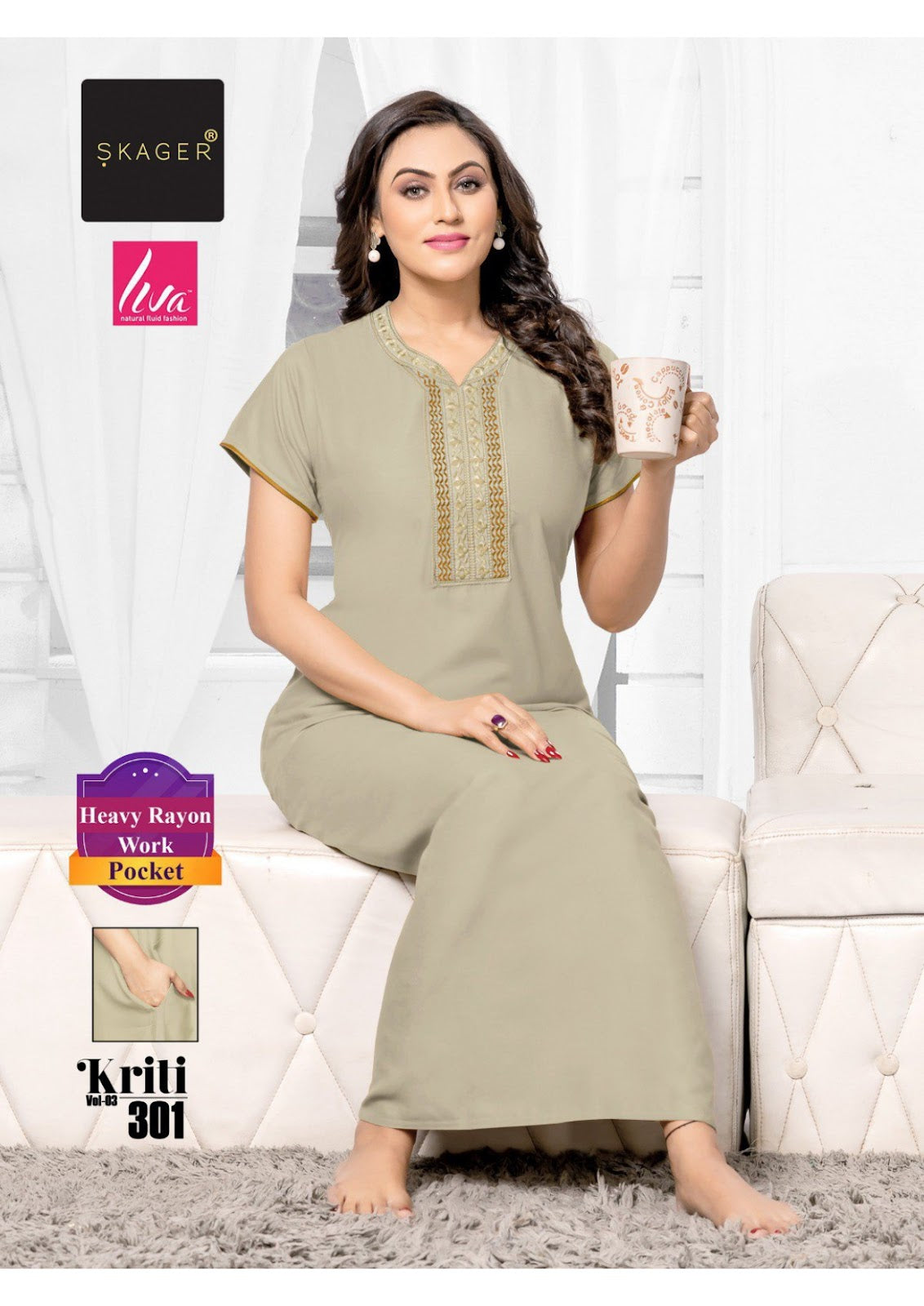 Kriti Vol 3 Skager Rayon Night Gowns