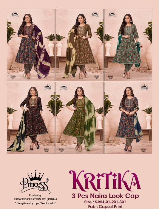 Kritika Princess Creation Capsule Readymade Pant Style Suits
