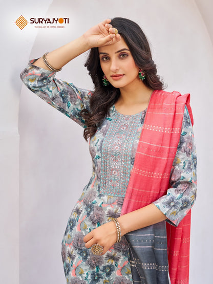 Kritika Vol 1 Suryajyoti Rayon Readymade Pant Style Suits