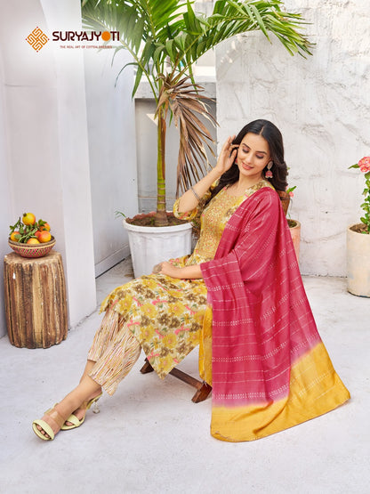 Kritika Vol 1 Suryajyoti Rayon Readymade Pant Style Suits
