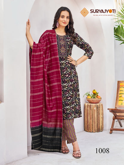 Kritika Vol 1 Suryajyoti Rayon Readymade Pant Style Suits