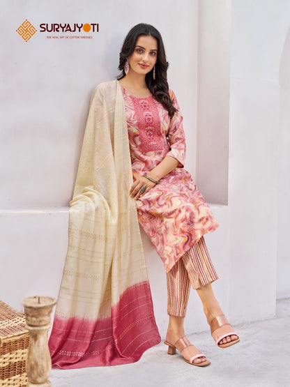 Kritika Vol 1 Suryajyoti Rayon Readymade Pant Style Suits