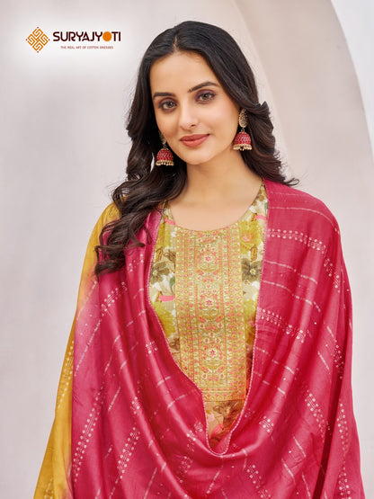 Kritika Vol 1 Suryajyoti Rayon Readymade Pant Style Suits