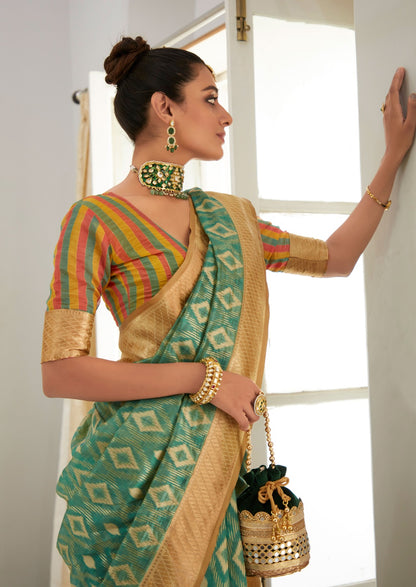 Kruti Silk Rajpath Organza Sarees