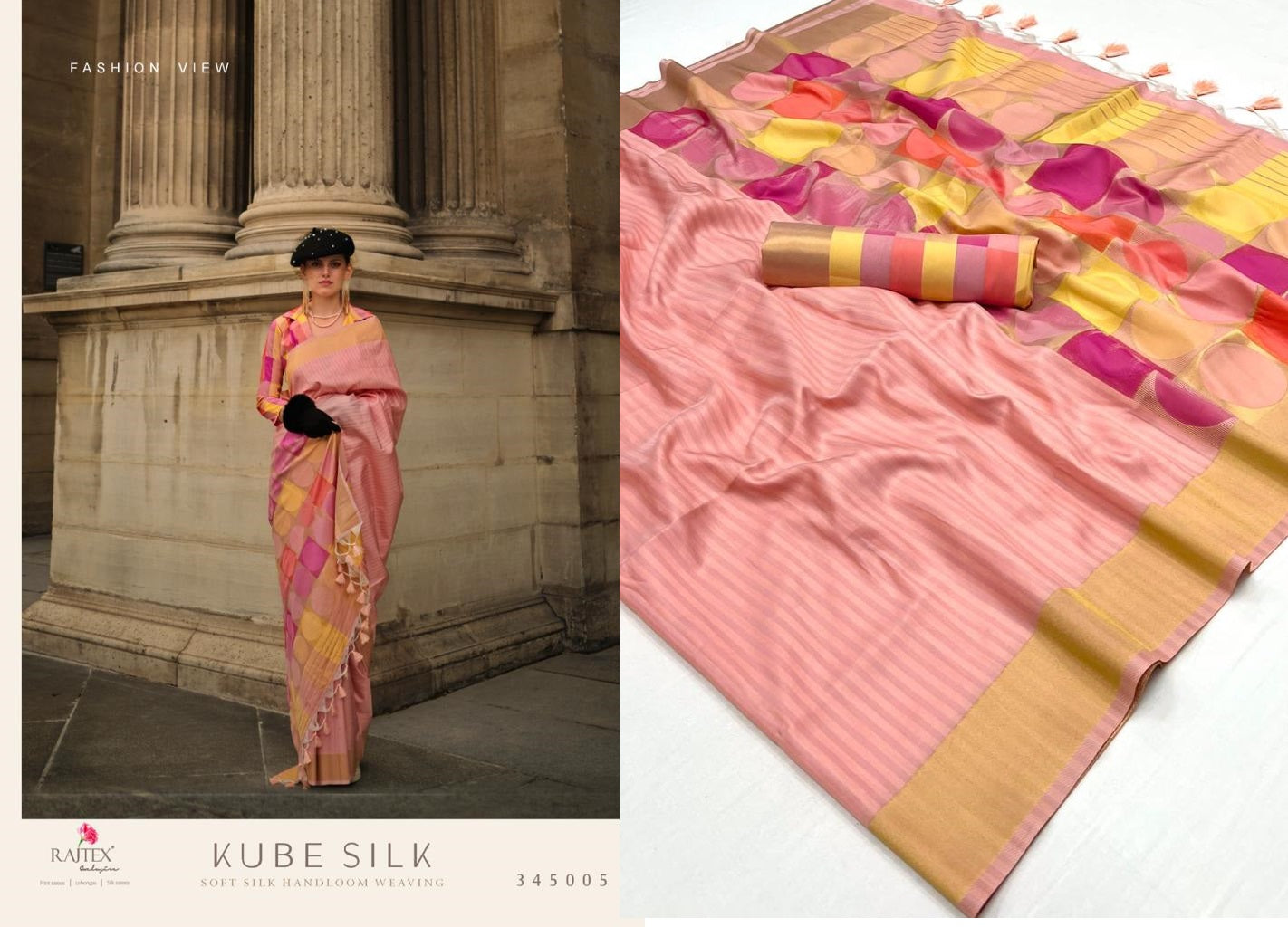 Kube Silk Rajtex Soft Silk Sarees