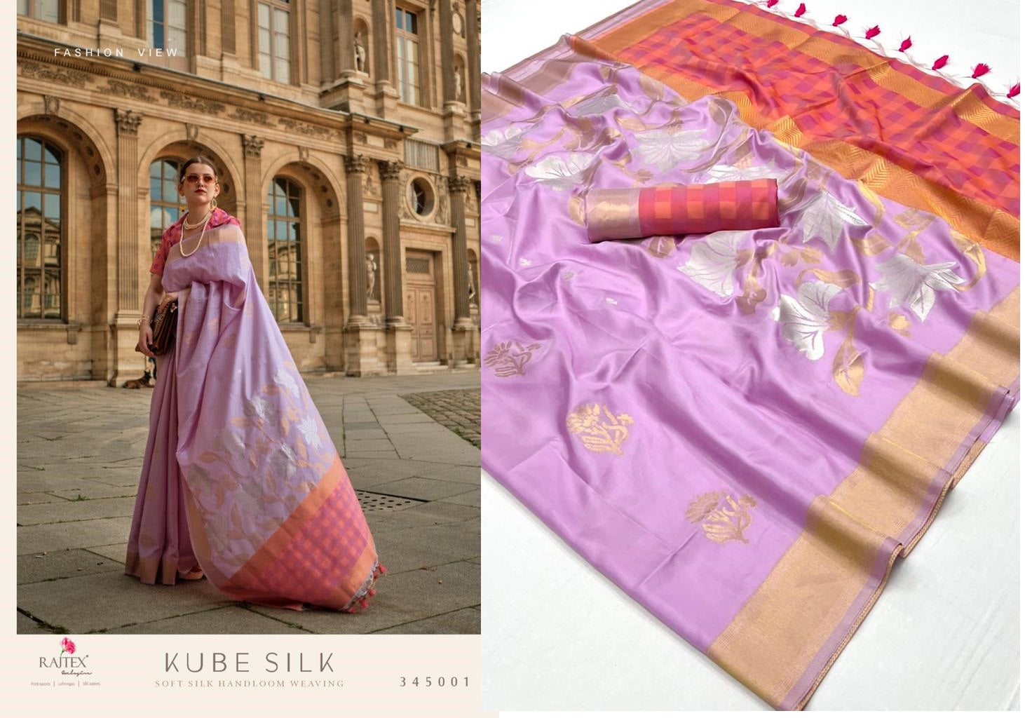 Kube Silk Rajtex Soft Silk Sarees