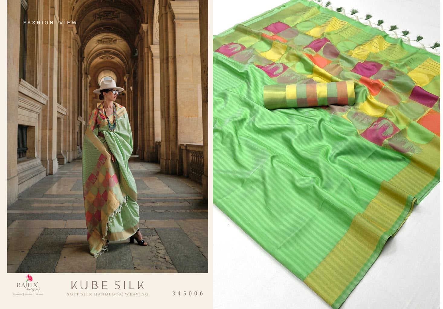 Kube Silk Rajtex Soft Silk Sarees