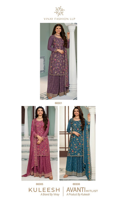 Kuleesh-Avanti-Hitlist Vinay Fashion Llp Chinon Sharara Style Suits