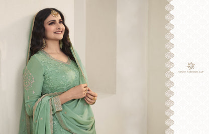 Kuleesh-Sangini Vinay Fashion Llp Organza Sharara Style Suits
