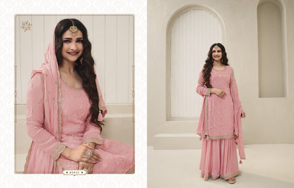 Kuleesh-Sangini Vinay Fashion Llp Organza Sharara Style Suits