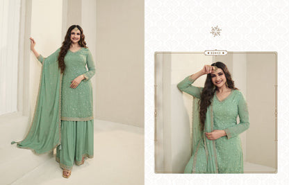 Kuleesh-Sangini Vinay Fashion Llp Organza Sharara Style Suits
