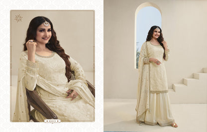 Kuleesh-Sangini Vinay Fashion Llp Organza Sharara Style Suits