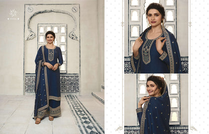 Kuleesh Shaheen 6 Vinay Fashion Llp Georgette Plazzo Style Suits