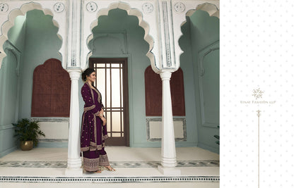 Kuleesh Shaheen 6 Vinay Fashion Llp Georgette Plazzo Style Suits