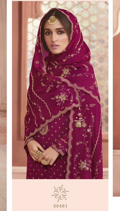 Kuleesh Swarnaa-Hitlist Vinay Fashion Llp Dola Jacquard Pant Style Suits