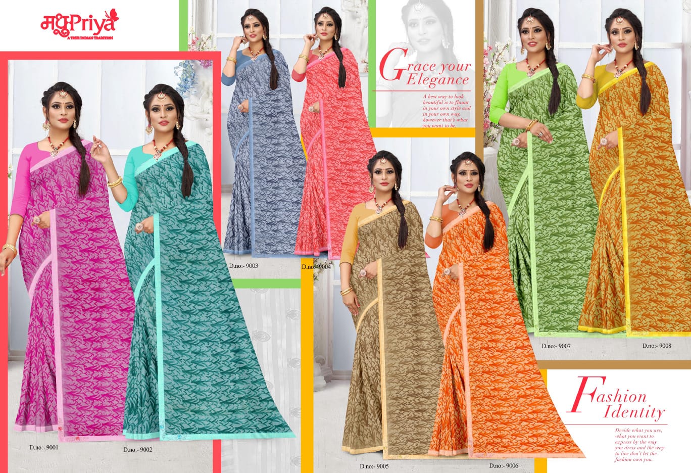Kulfi-1049 Madhupriya Chiffon Sarees