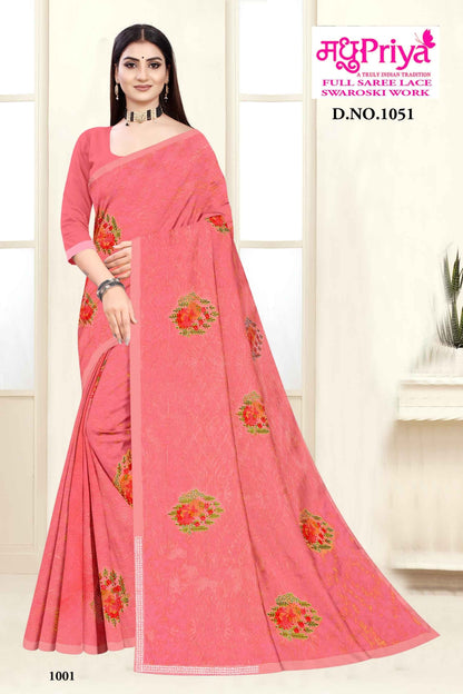 Kulfi-1051 Madhupriya Chiffon Sarees