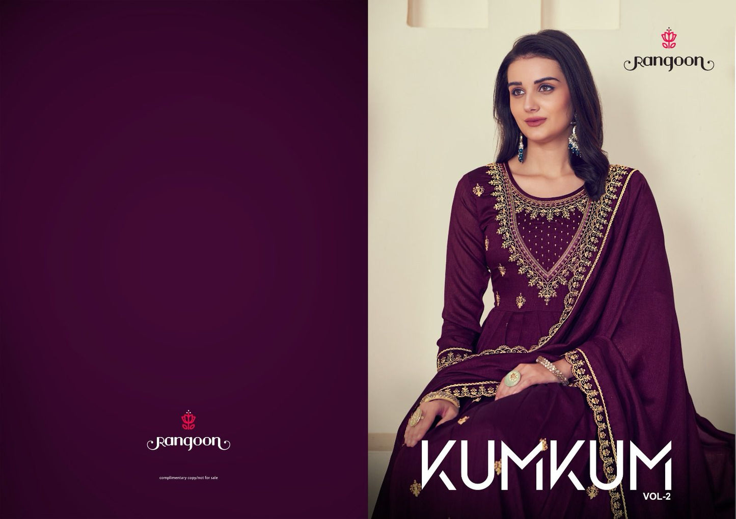 Kumkum Vol 2 Rangoon Silk Readymade Pant Style Suits