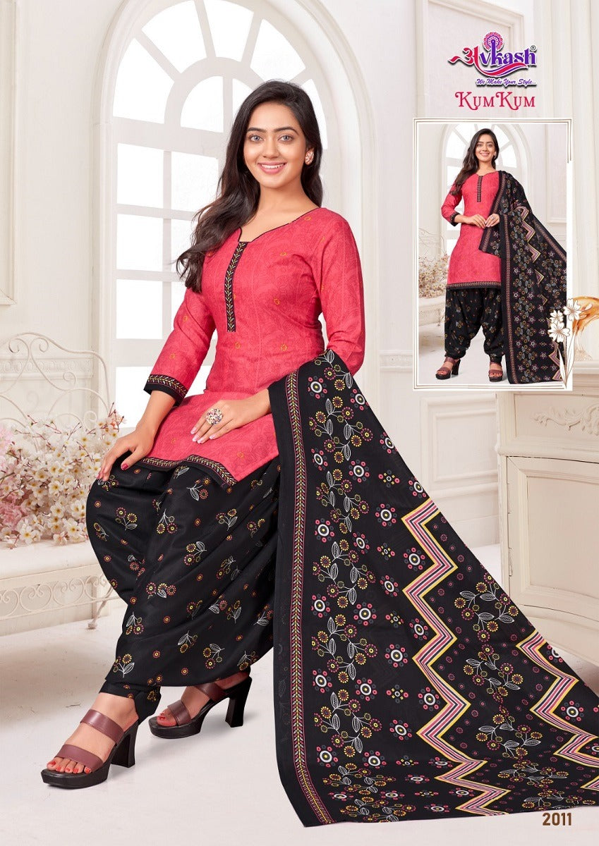 Kum Kum Vol 2 With Inner Avkash Indo Readymade Cotton Patiyala Suits