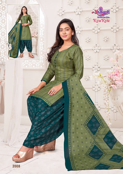 Kum Kum Vol 2 With Inner Avkash Indo Readymade Cotton Patiyala Suits
