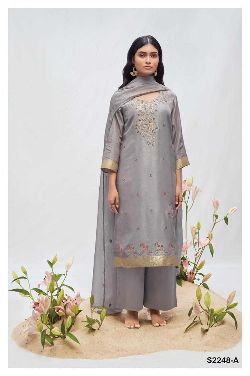 Kuri 2248 Ganga Russian Silk Plazzo Style Suits