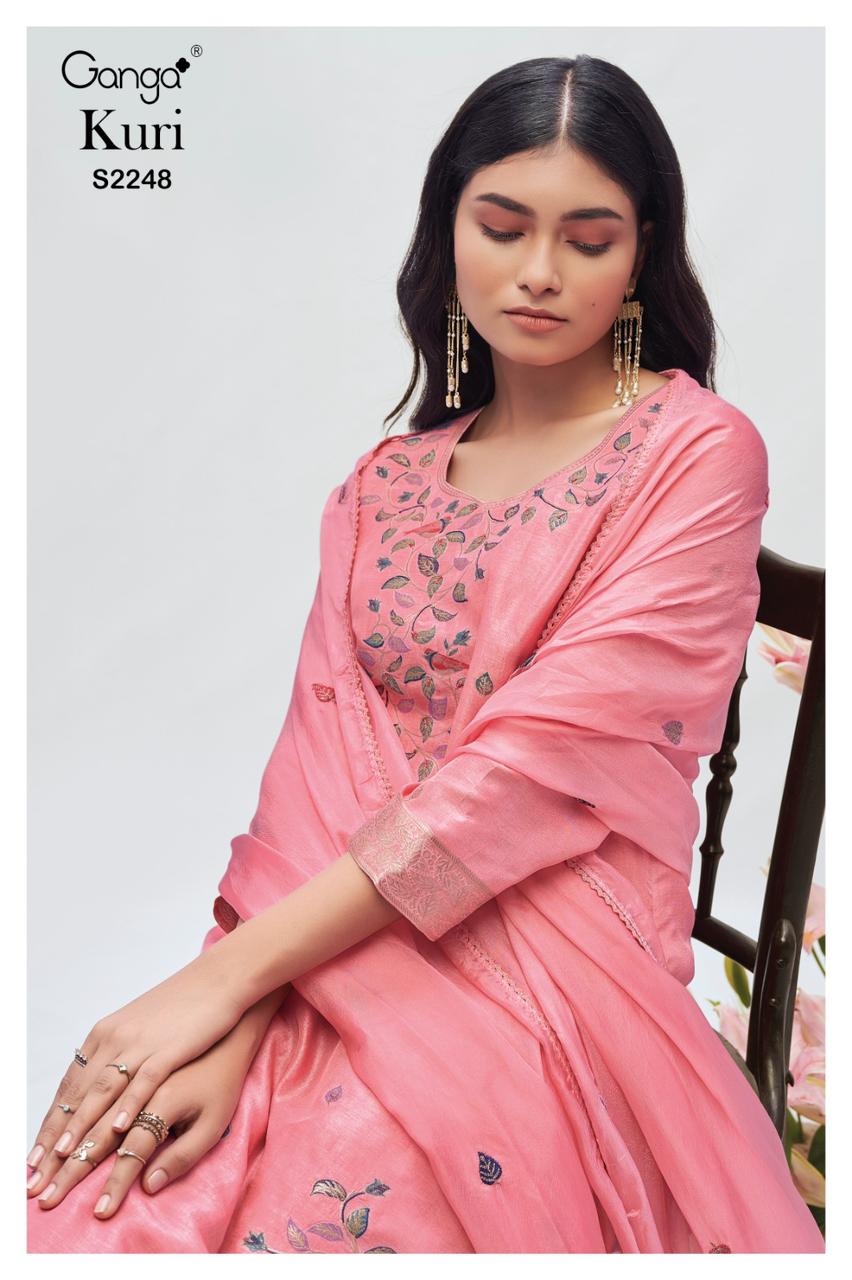 Kuri 2248 Ganga Russian Silk Plazzo Style Suits