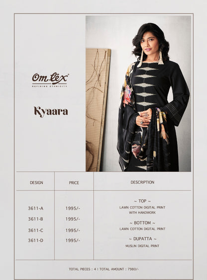 Kyaara Omtex Lawn Cotton Pant Style Suits