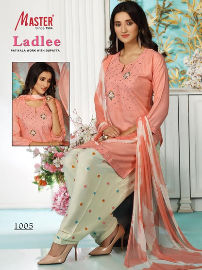 Laadle Master Rayon Readymade Patiyala Suits