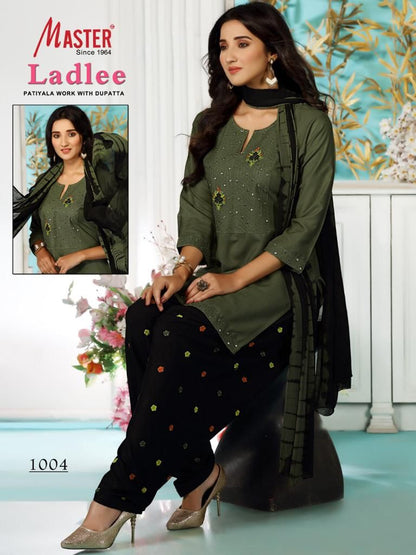 Laadle Master Rayon Readymade Patiyala Suits