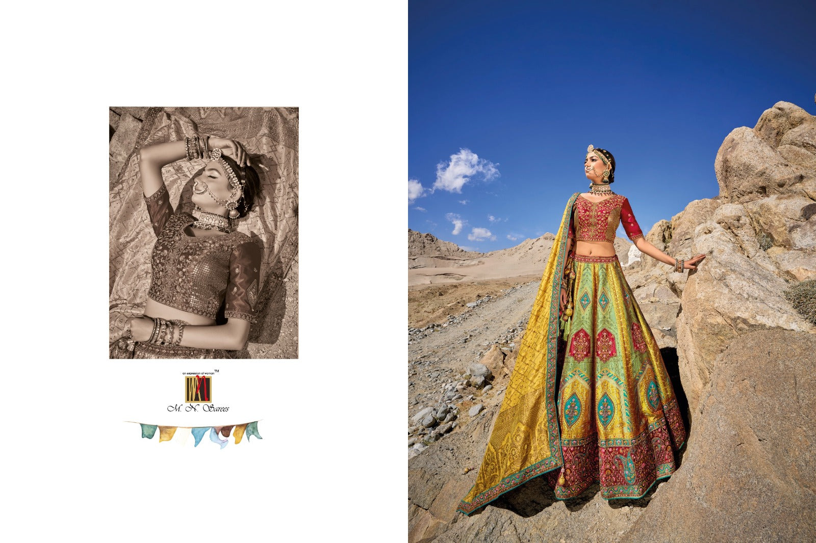 Ladakh Mn Silk Jacquard Lehenga Choli
