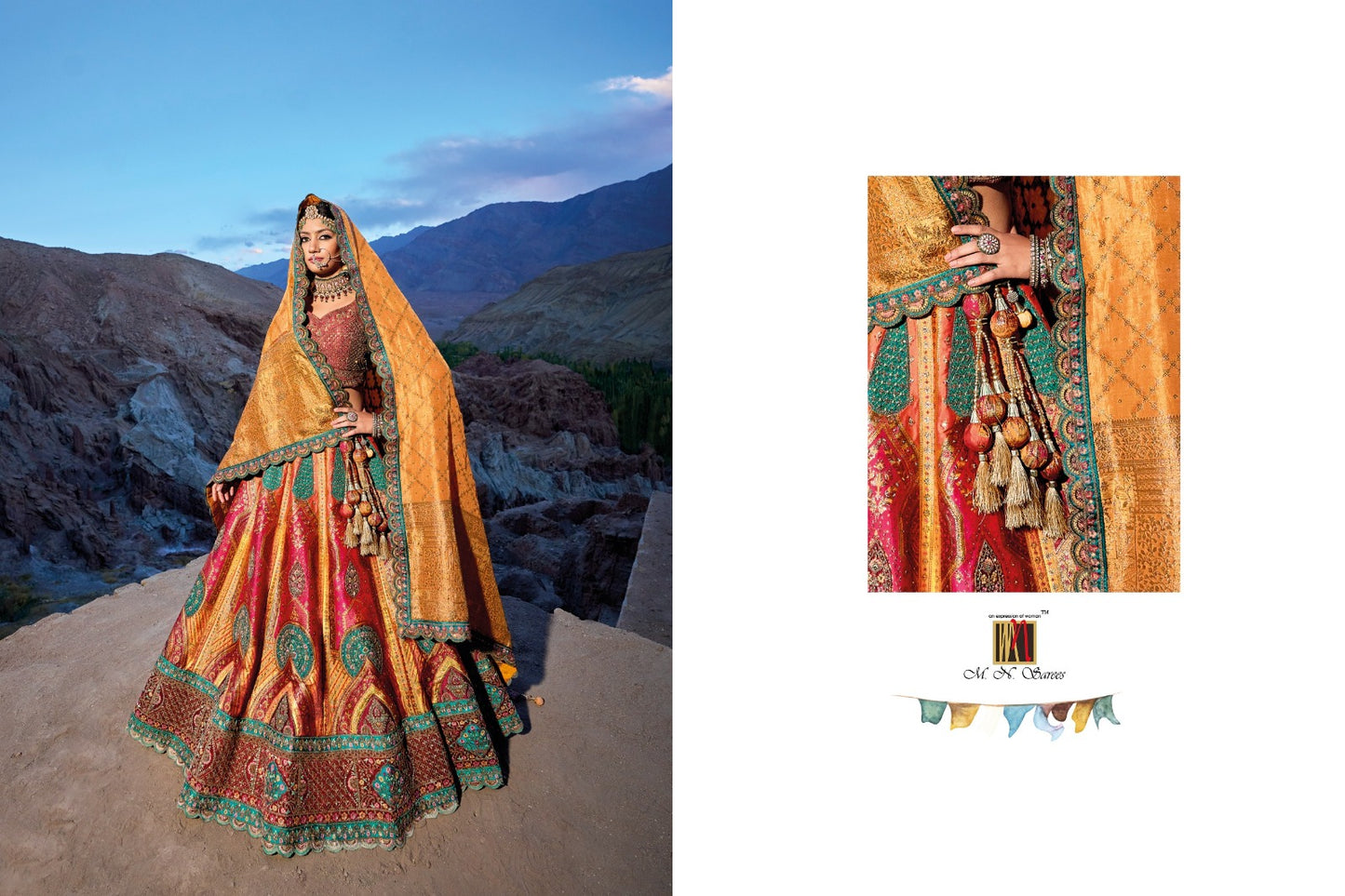 Ladakh Mn Silk Jacquard Lehenga Choli