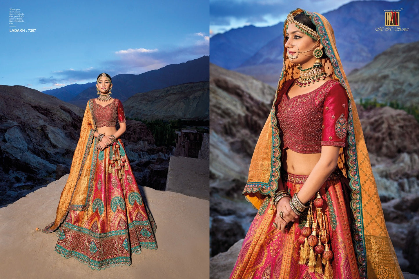 Ladakh Mn Silk Jacquard Lehenga Choli