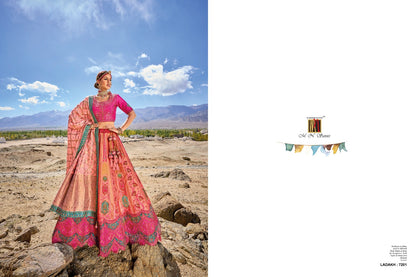 Ladakh Mn Silk Jacquard Lehenga Choli