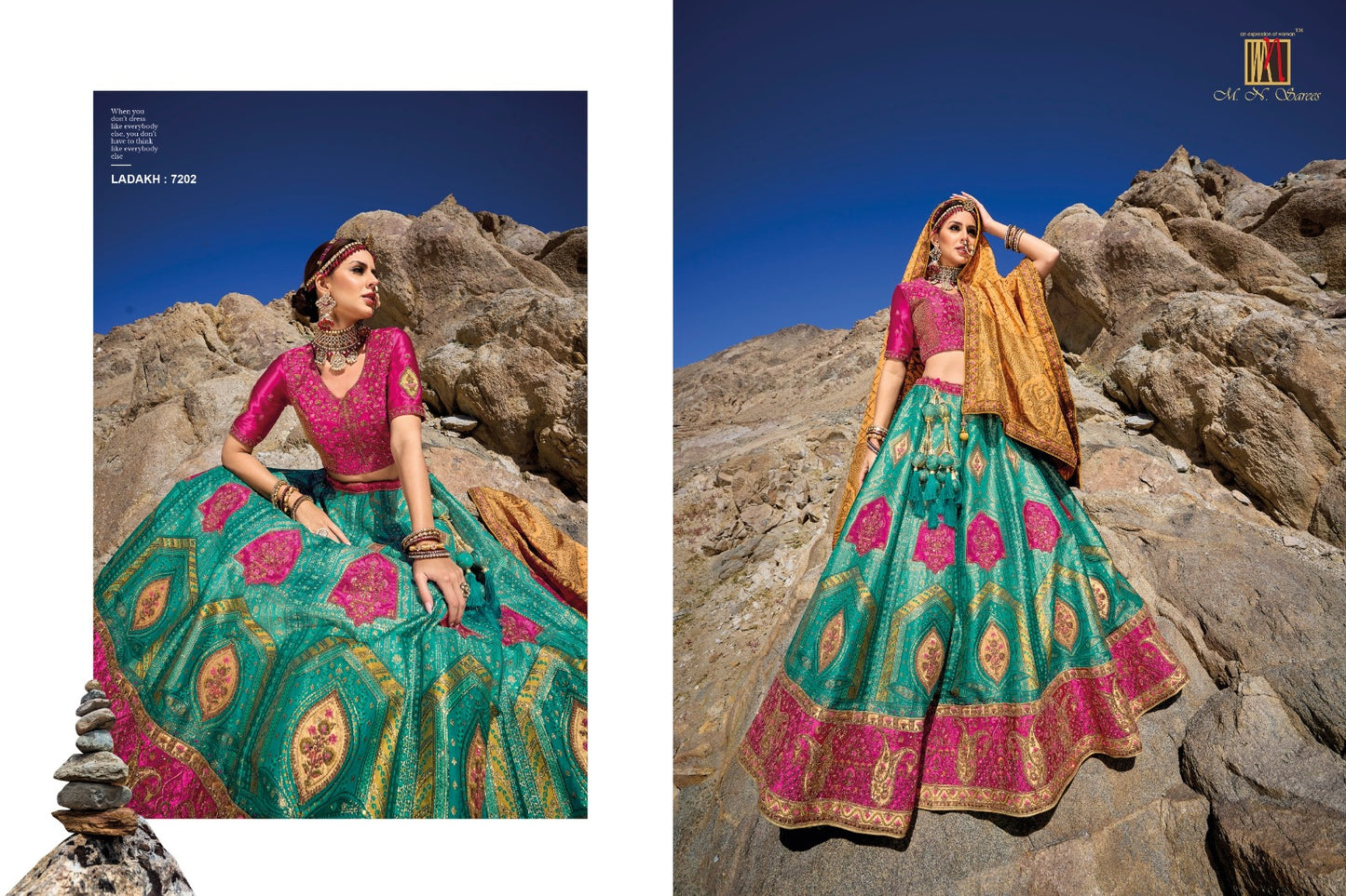 Ladakh Mn Silk Jacquard Lehenga Choli