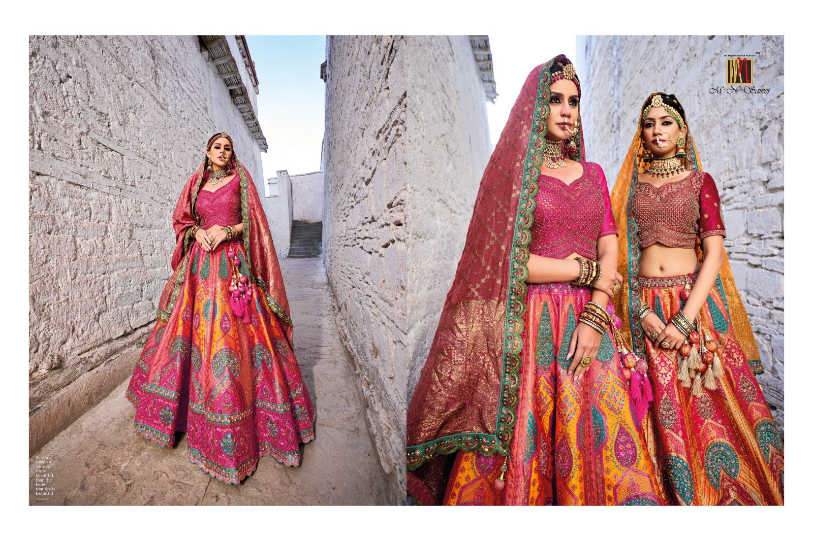 Ladakh Mn Silk Jacquard Lehenga Choli