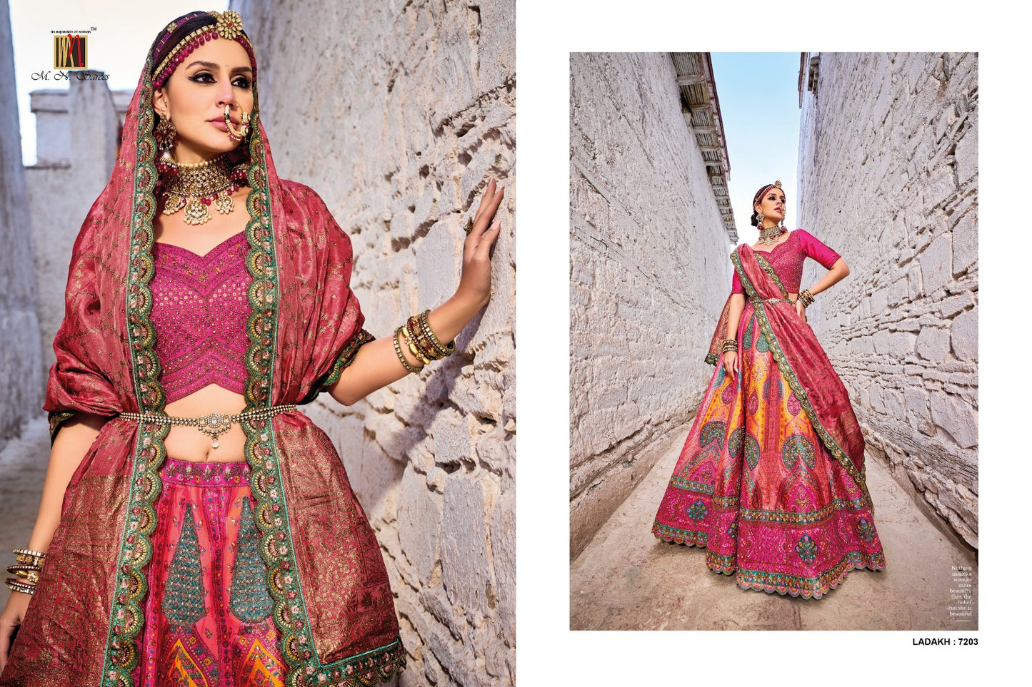 Ladakh Mn Silk Jacquard Lehenga Choli